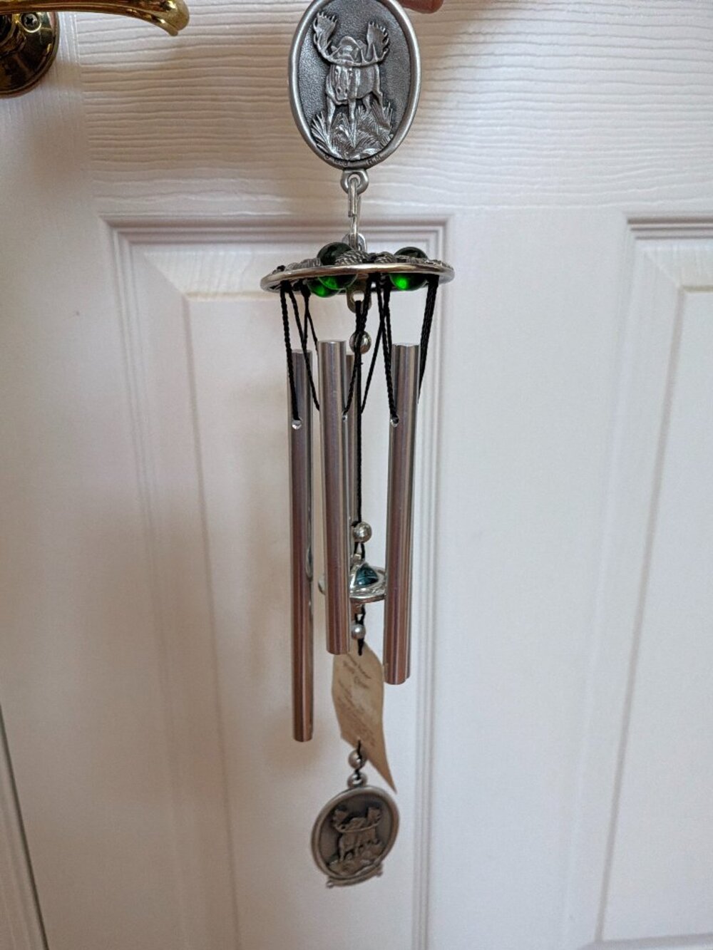 NIB 2002 Heritage Pewter Wind Chime (small 16") Alaska Western heritage theme